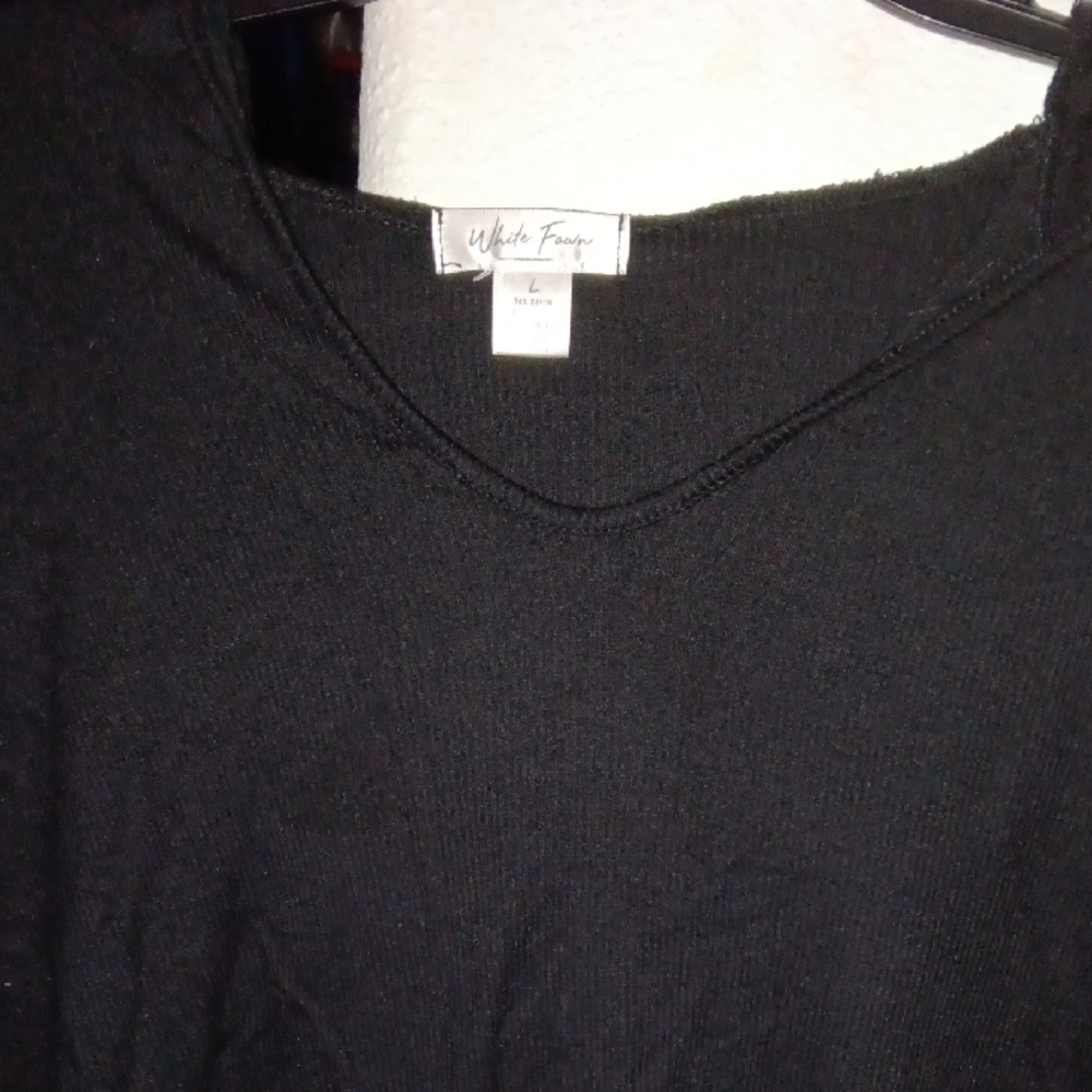 White House Black V-Neck Sweater for Women - Black